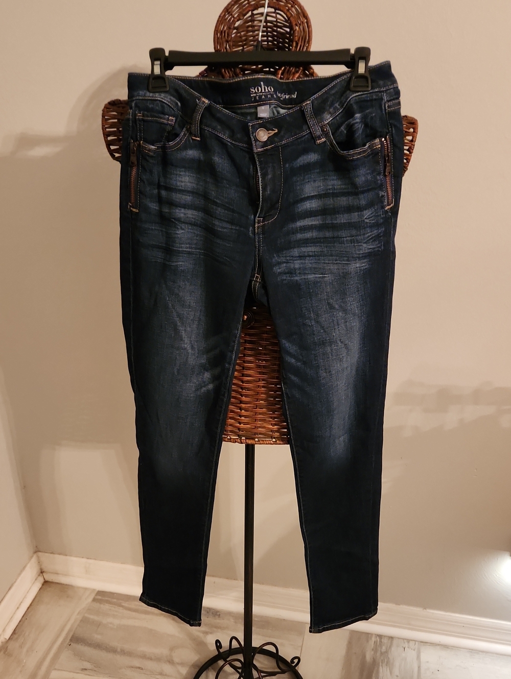 Soho Jeans Women's Dark Blue Slim Fit Jeans